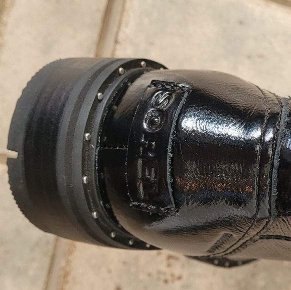 🤑SOLD🤑Sorel Lennox Shearling-Trimmed Patent Leather Combat Boots - Picture 10 of 10